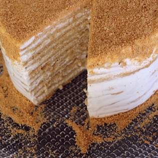 Recipe preview Homemade Russian honey cake recipe