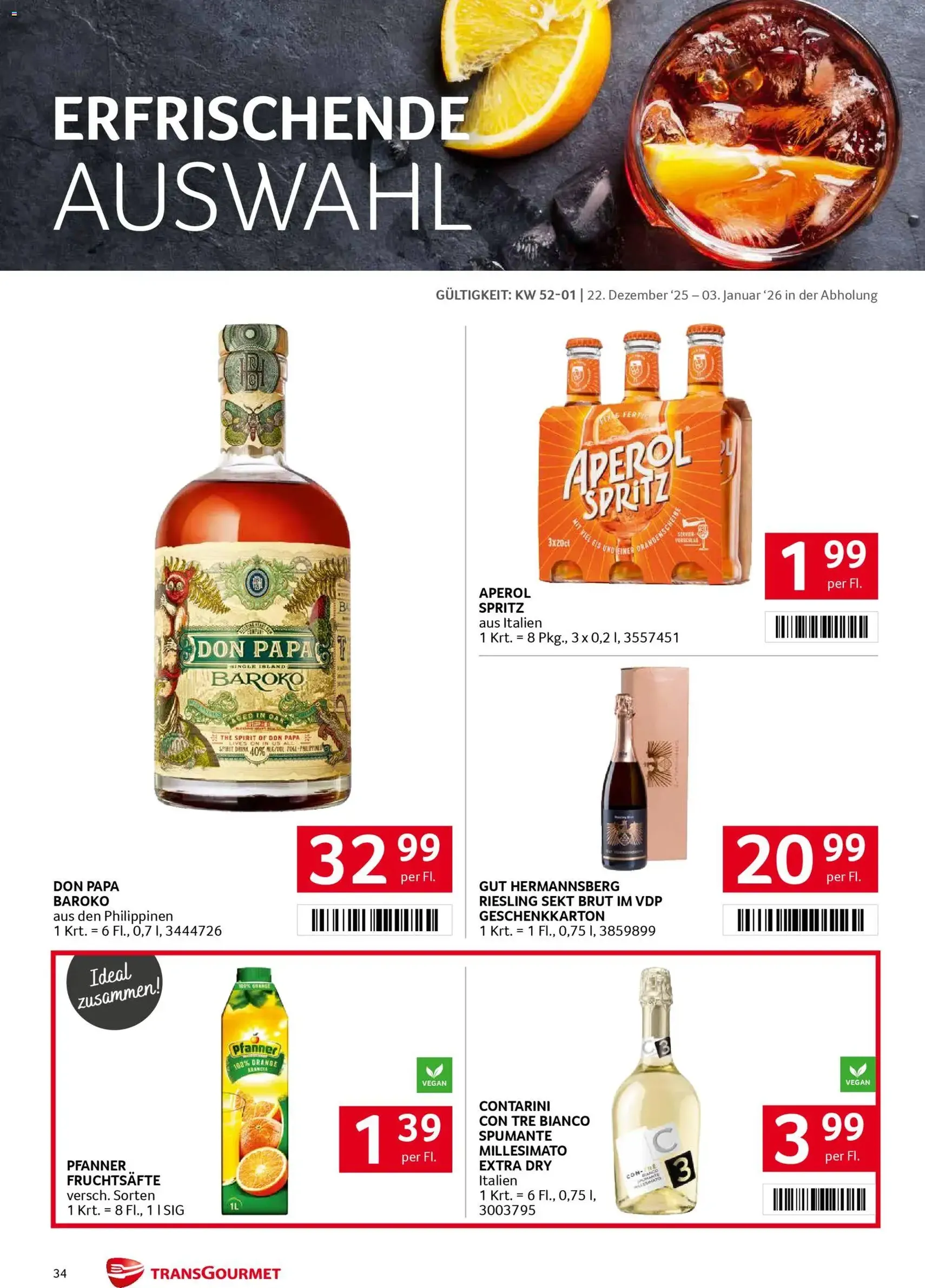 Transgourmet Flugblatt - Gültiger Prospekt ab 22.12.2025, Seite 34 von insgesamt 36