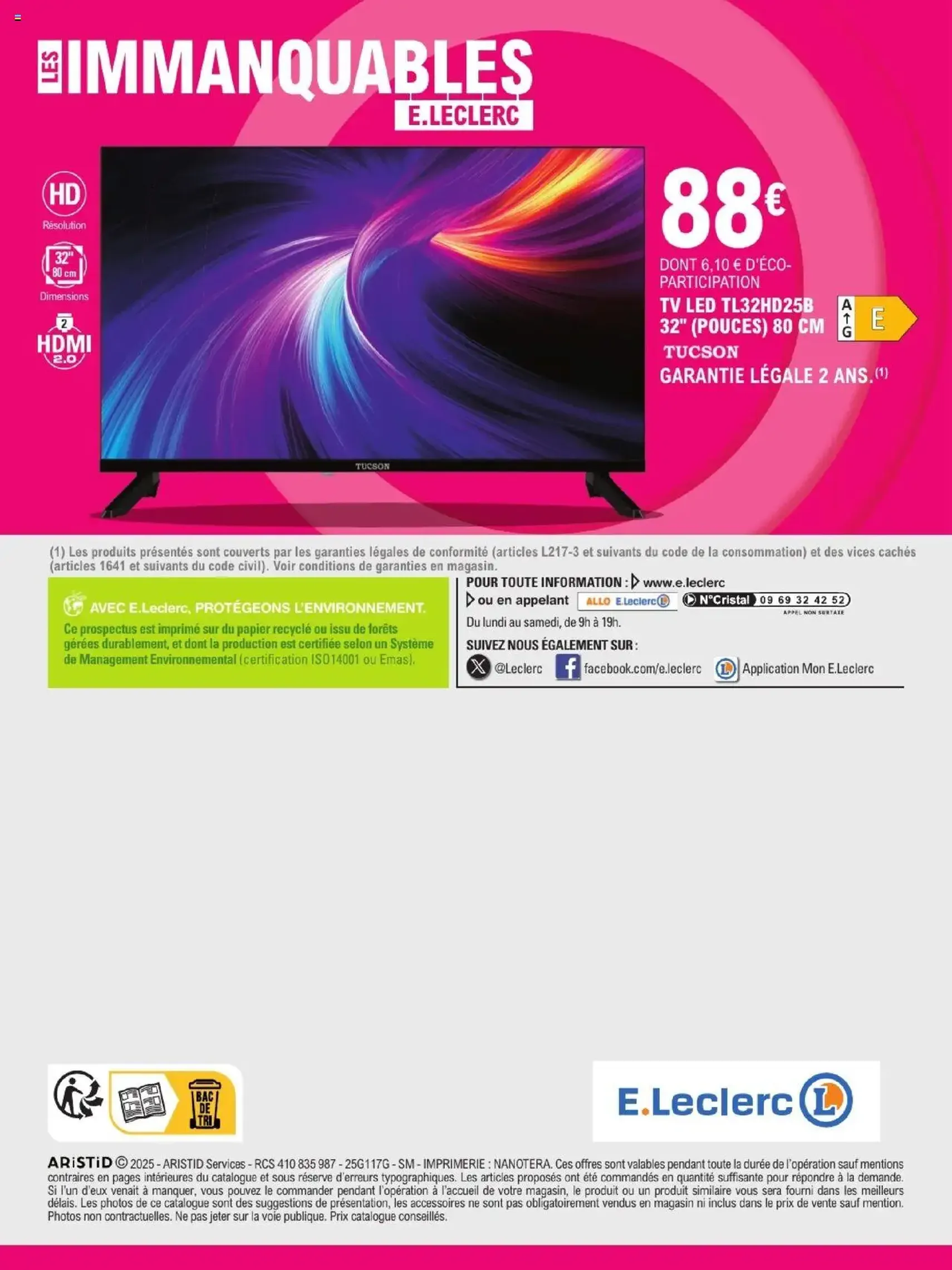 E.Leclerc catalogue semaine 34 - brochure valable à partir du 12/08/2025, page 40 sur 40