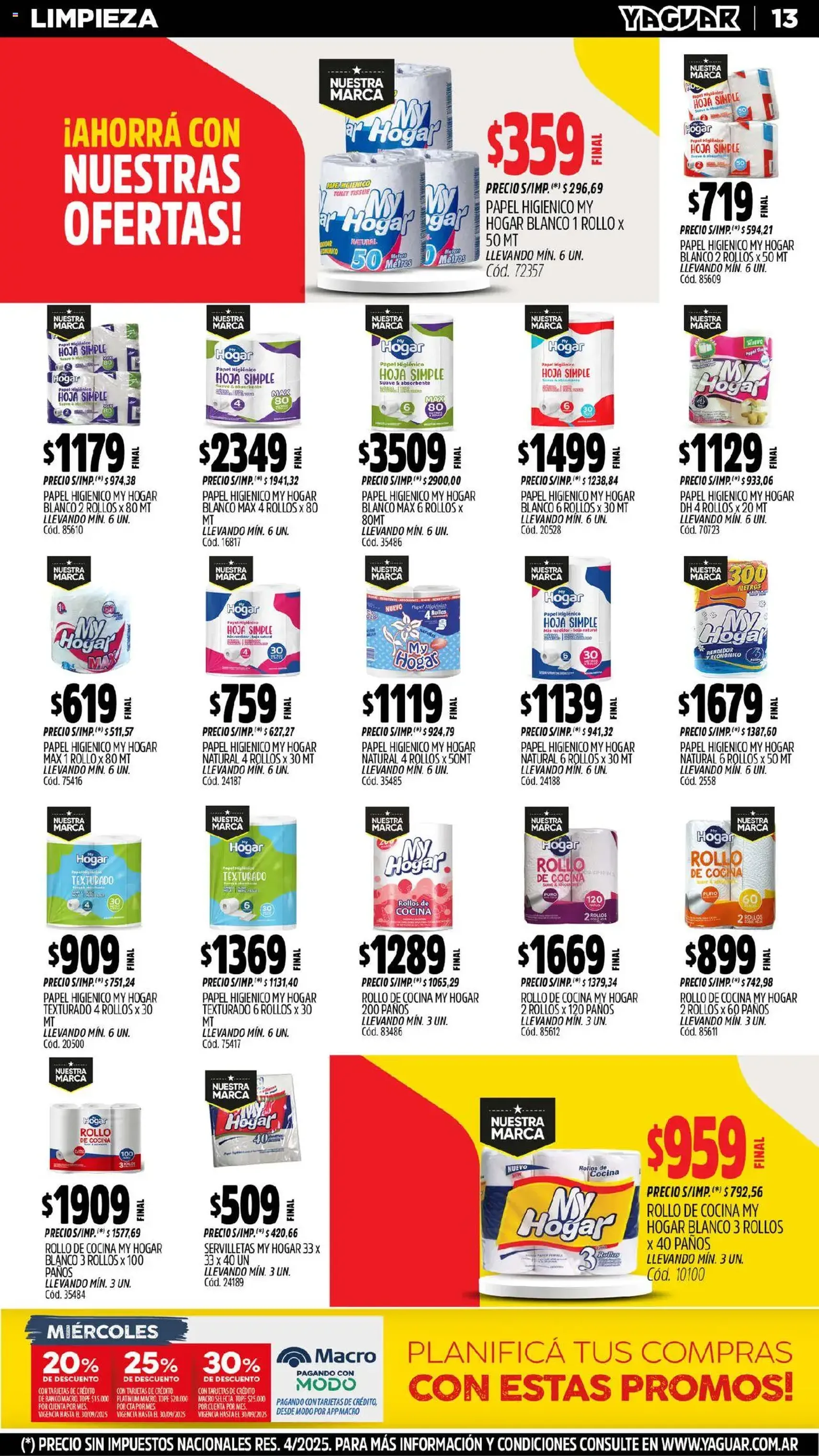 Yaguar catálogo - folleto válido desde 08/09/2025 página 15 de 35 Yaguar catálogo - folleto válido desde 08/09/2025 página 15 de 35