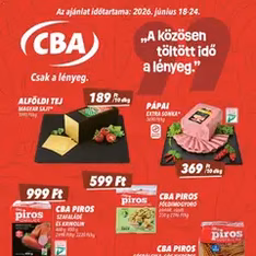 CBA akciós újság - szórólap előnézete érvényes 2026.06.18. -tól
