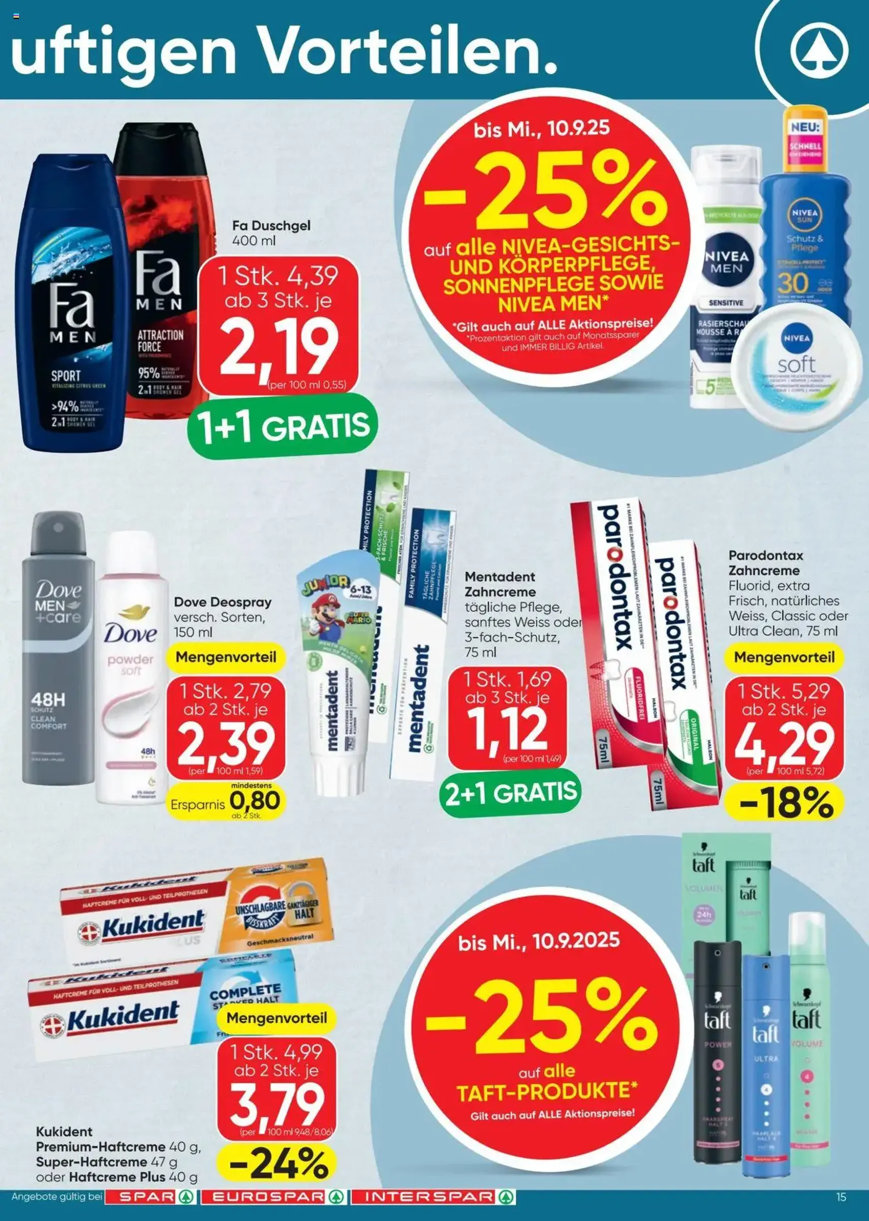 Spar Flugblatt - Gültiger Prospekt ab 04.09.2025, Seite 15 von insgesamt 16 Spar Flugblatt - Gültiger Prospekt ab 04.09.2025, Seite 15 von insgesamt 16