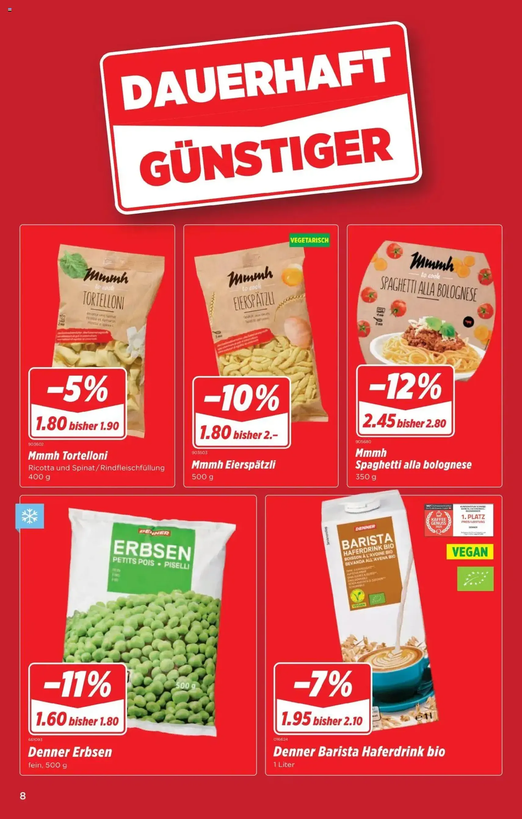 Denner Aktionen - Gültiger Prospekt ab 02.09.2025, Seite 8 von insgesamt 24 Denner Aktionen - Gültiger Prospekt ab 02.09.2025, Seite 8 von insgesamt 24