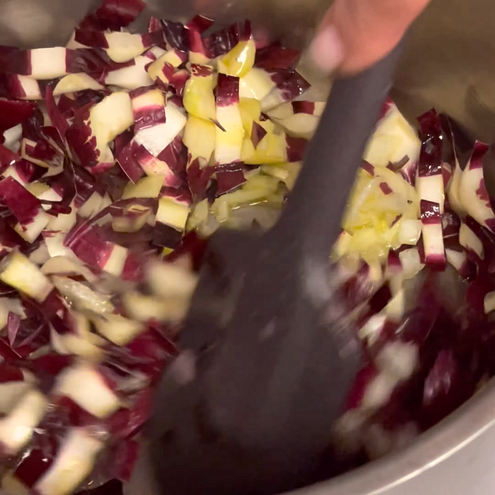 Risotto al radicchio - procedimento 1