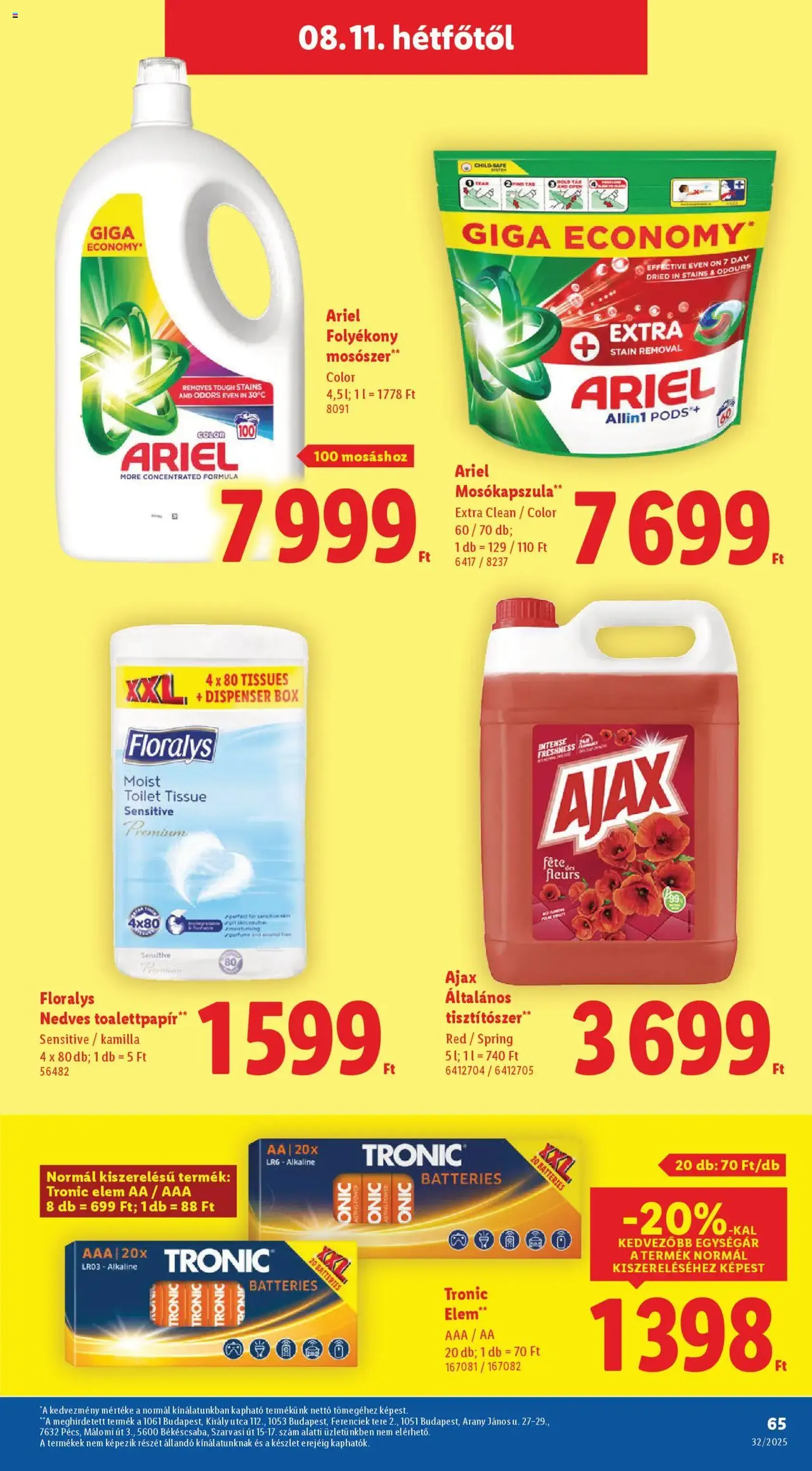 Lidl Akciós újság - 2025.08.07. érvényes szórólap 65 oldal 66 oldalból Lidl Akciós újság - 2025.08.07. érvényes szórólap 65 oldal 66 oldalból