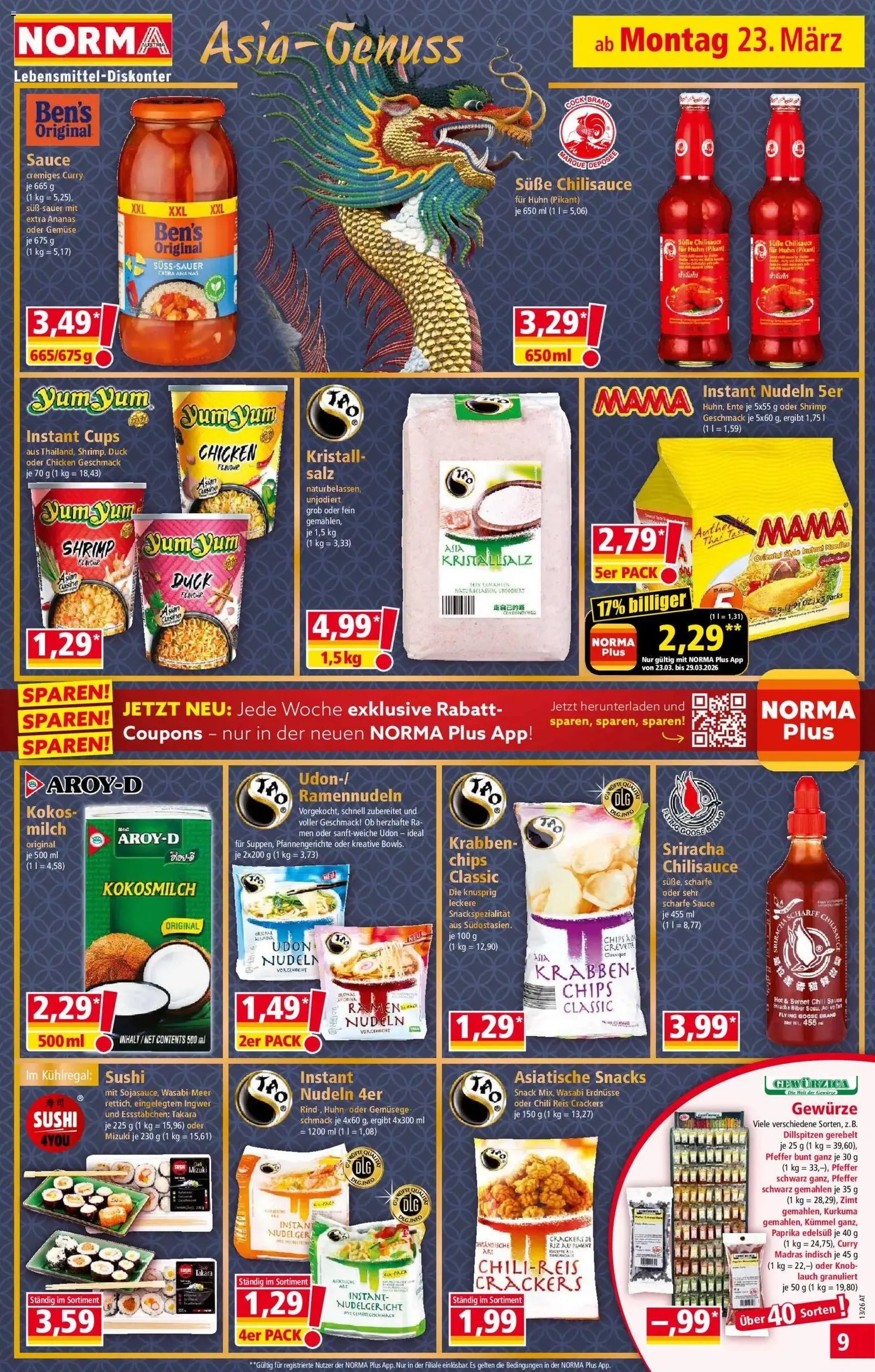 Norma Flugblatt - Gültiger Prospekt ab 23.03.2026, Seite 9 von insgesamt 20