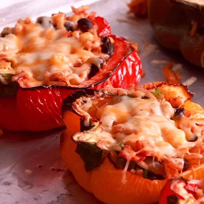 Peperoni ripieni senza carne