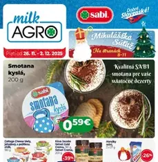 Milk Agro leták - náhľad letáku platný od 26.11.2025