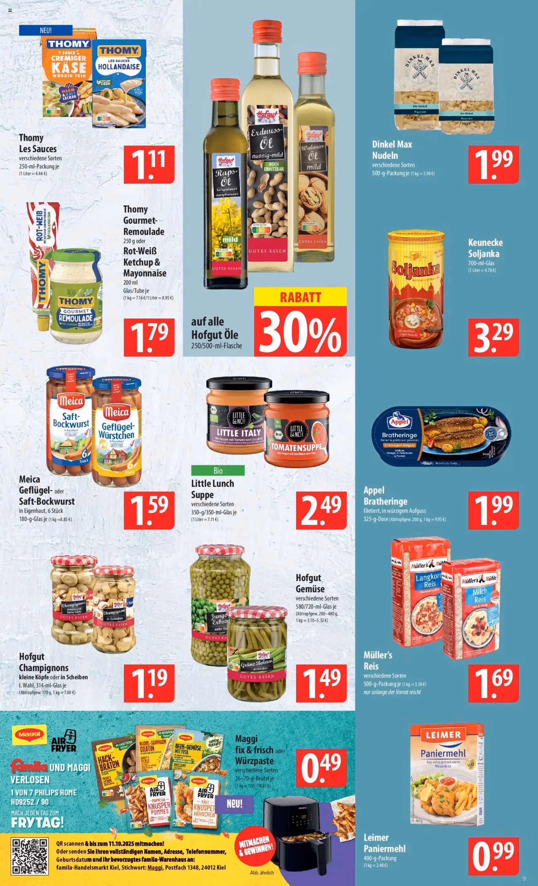 Famila Prospekt - Gültiger Prospekt ab 29.09.2025, Seite 9 von insgesamt 24