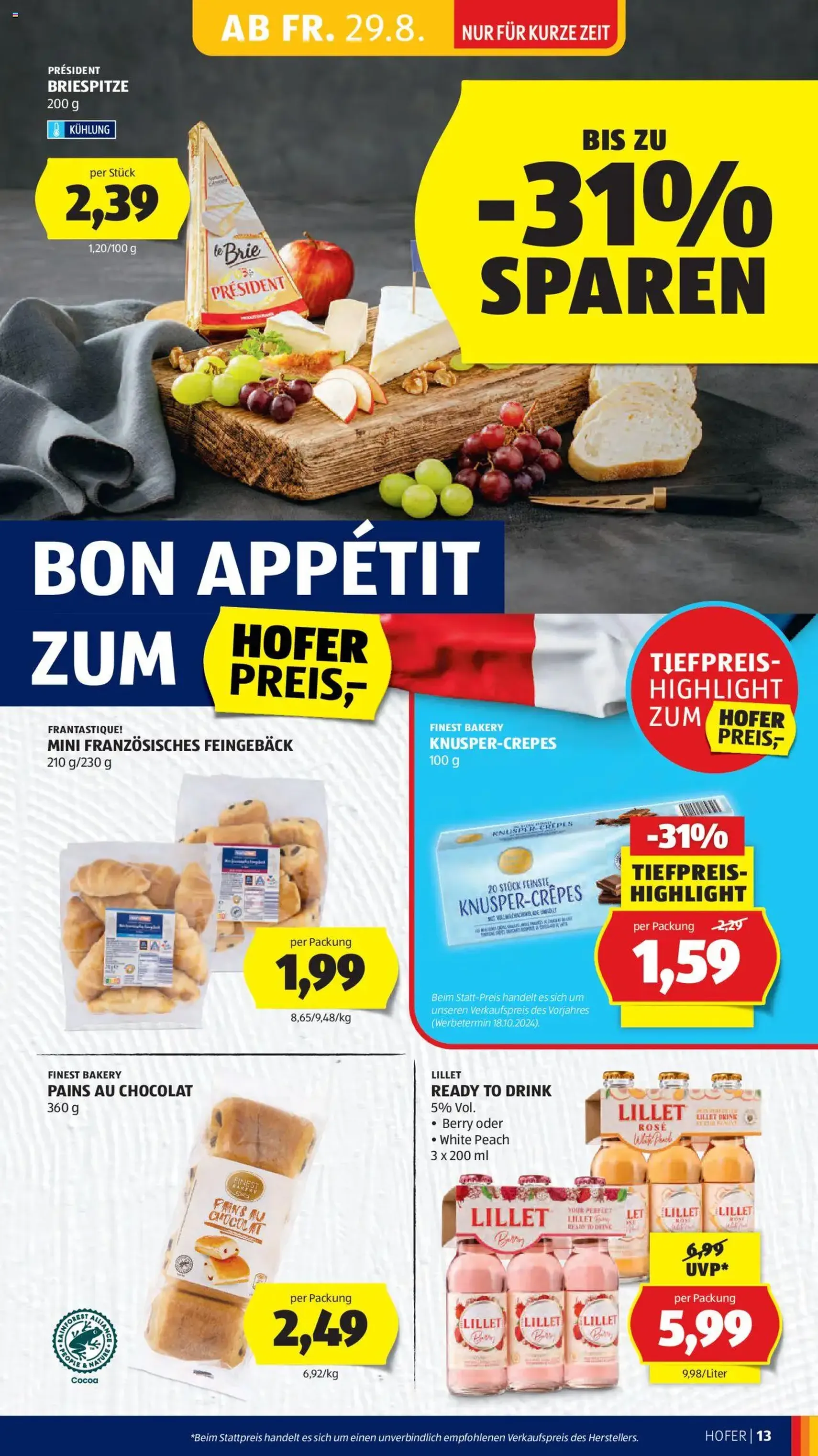 Hofer Flugblatt - Gültiger Prospekt ab 29.08.2025, Seite 15 von insgesamt 37