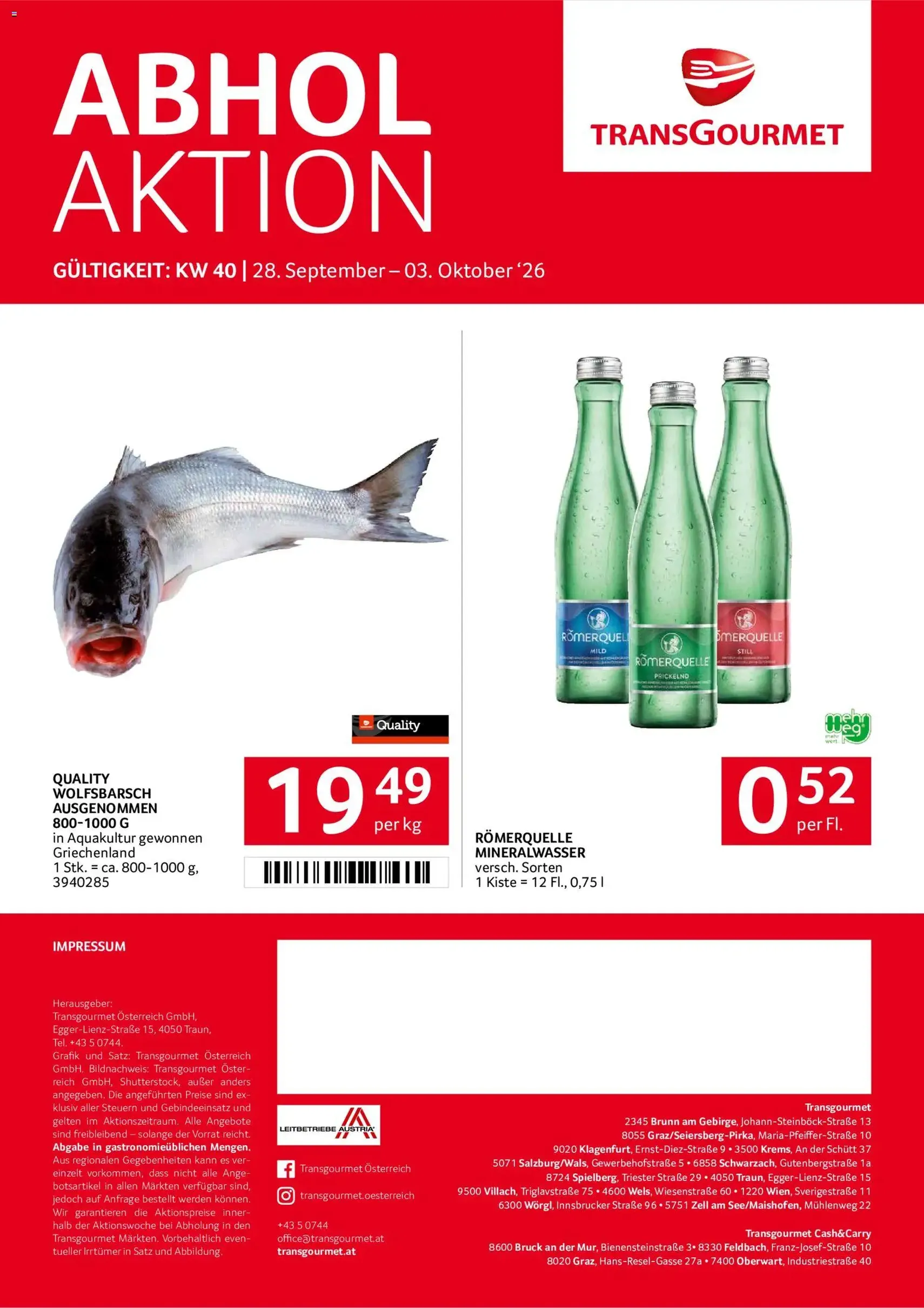 Transgourmet Flugblatt - Gültiger Prospekt ab 28.09.2026, Seite 28 von insgesamt 28