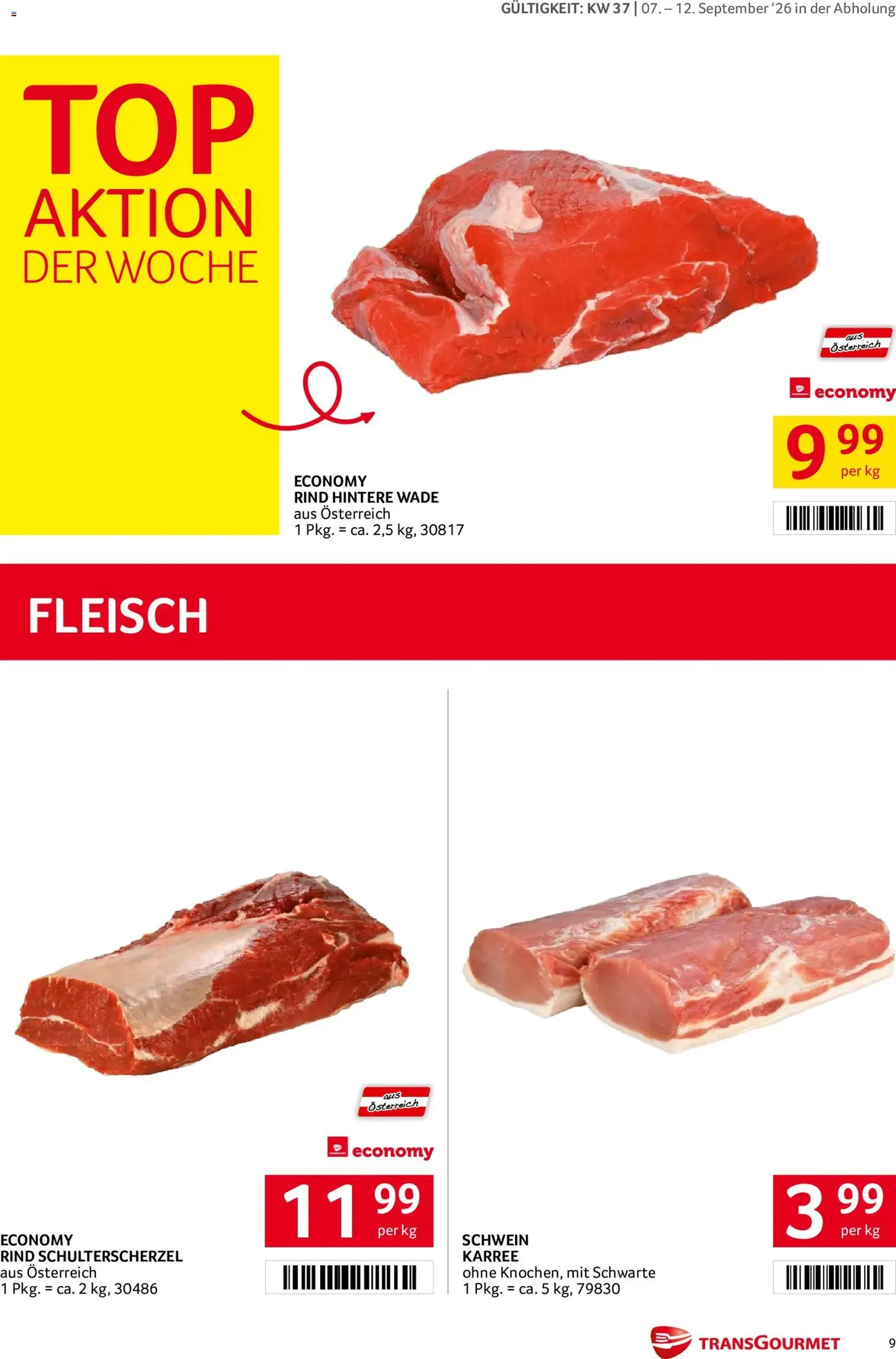 Transgourmet Flugblatt - Gültiger Prospekt ab 07.09.2026, Seite 9 von insgesamt 32