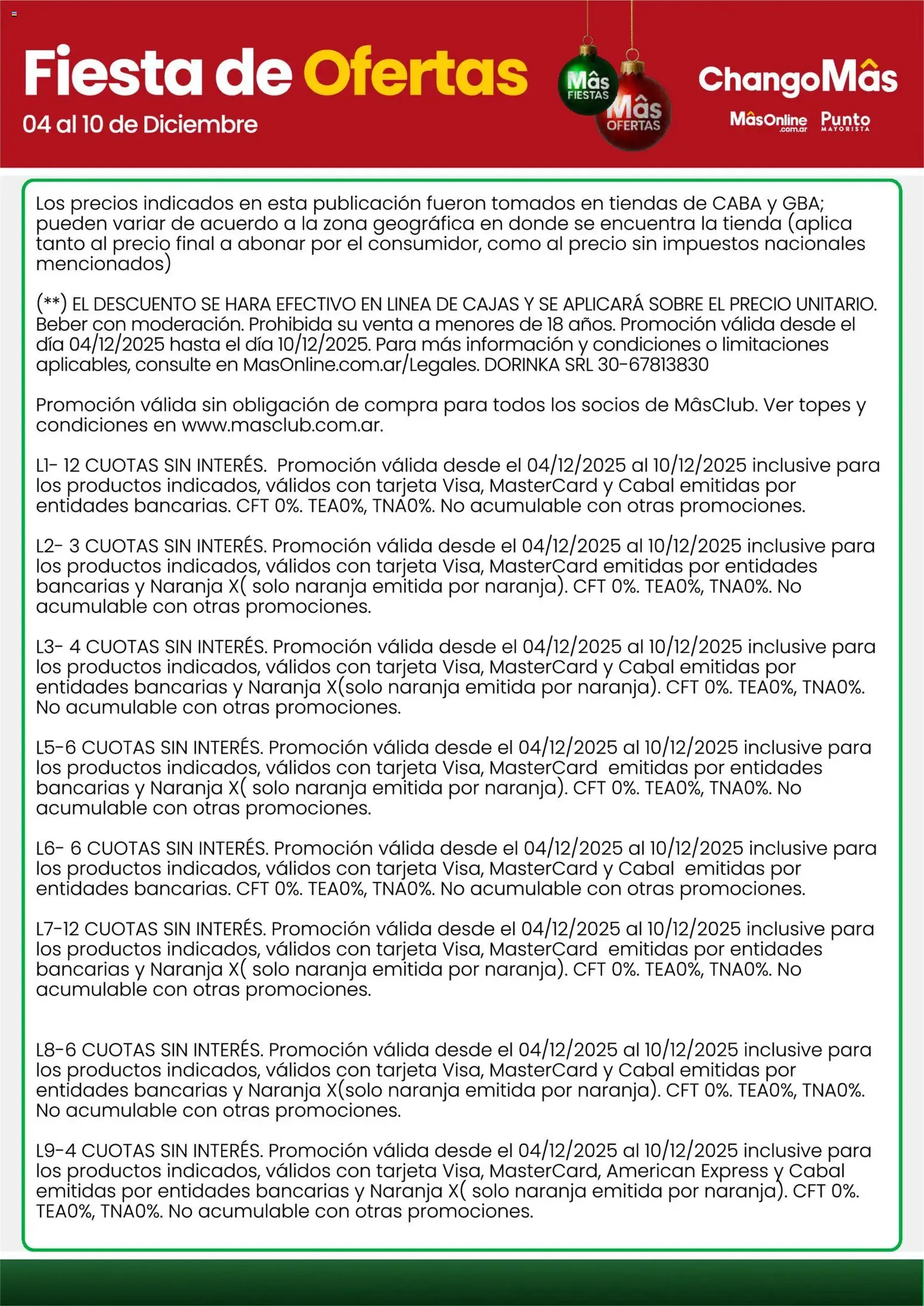 Changomas ofertas - folleto válido desde 04/12/2025 página 18 de 19