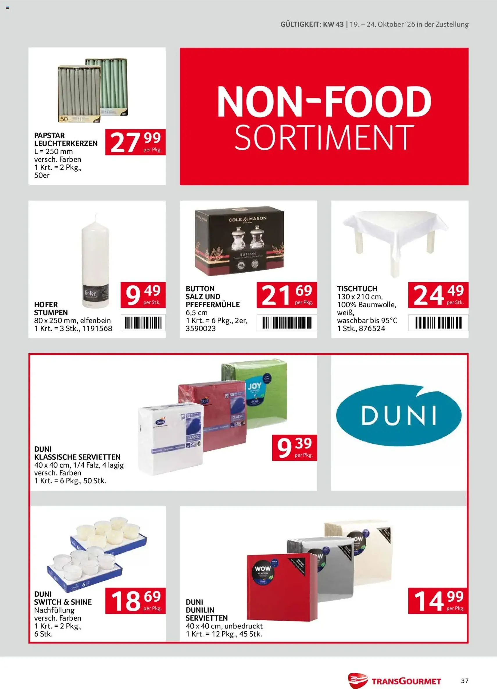 Transgourmet Flugblatt - Gültiger Prospekt ab 19.10.2026, Seite 37 von insgesamt 40