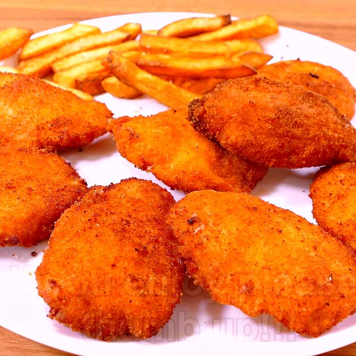 Nuggets de pollo caseros y crujientes