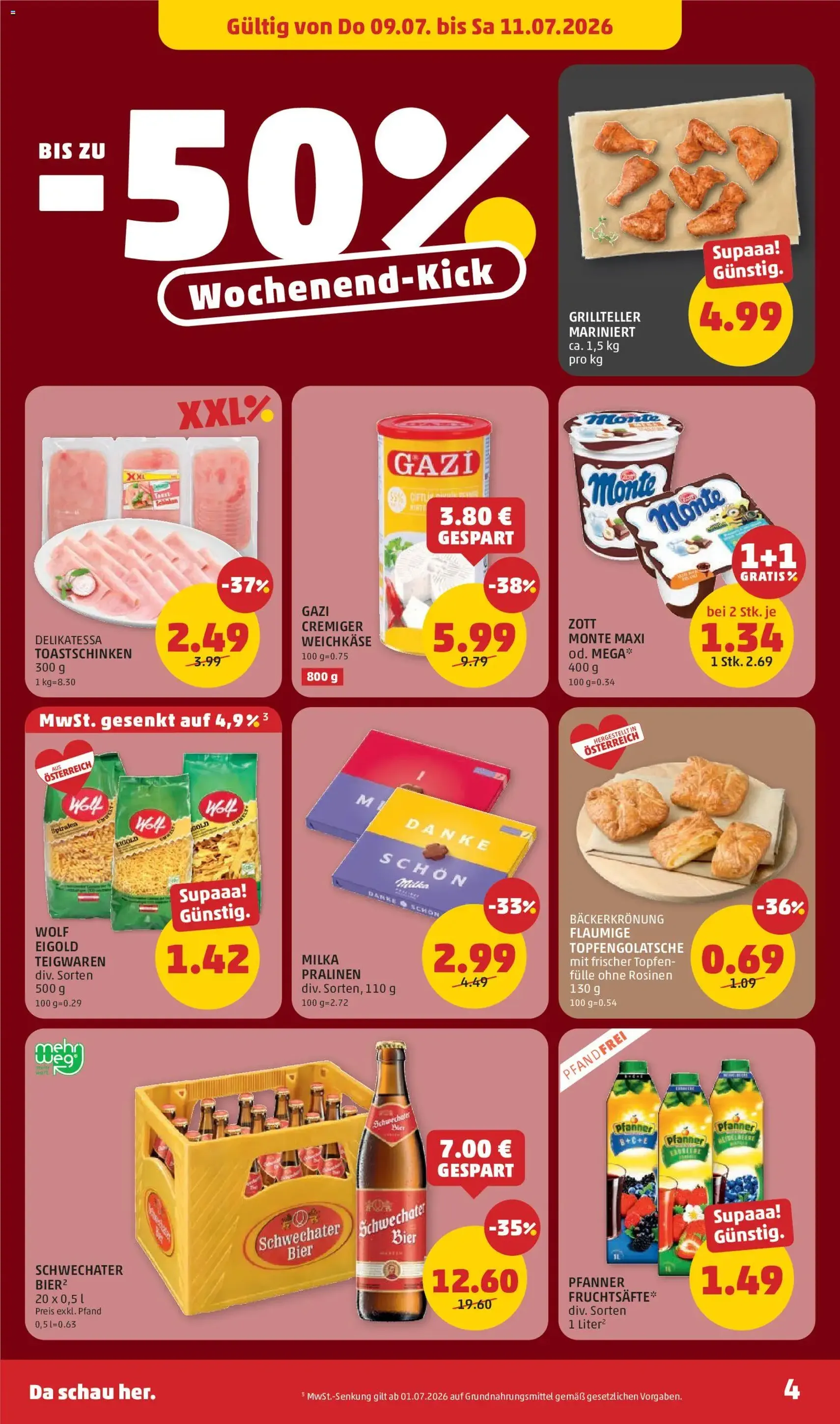 Penny Markt Flugblatt - Gültiger Prospekt ab 09.07.2026, Seite 4 von insgesamt 28