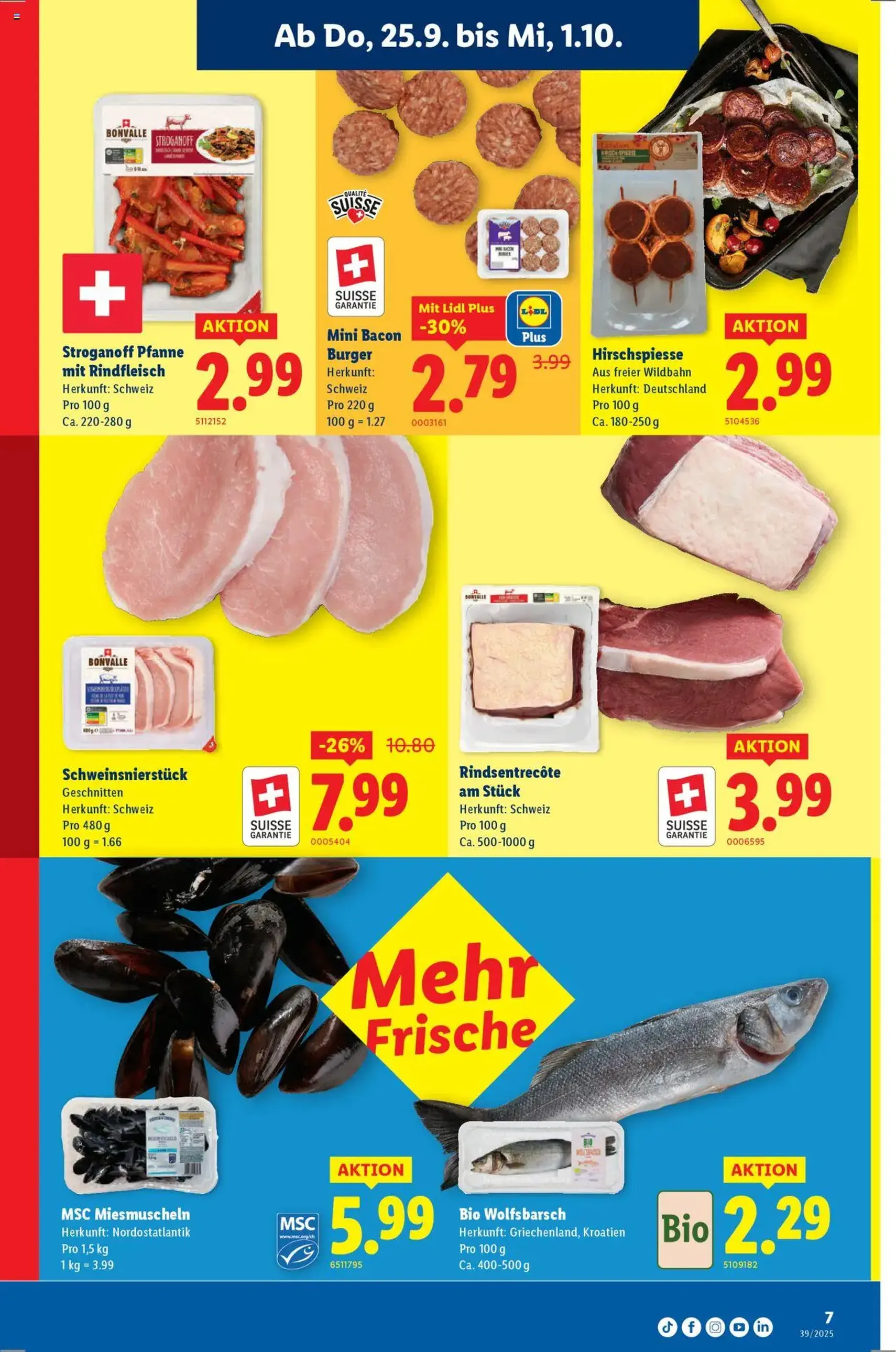 Lidl Aktionen - Gültiger Prospekt ab 25.09.2025, Seite 7 von insgesamt 32