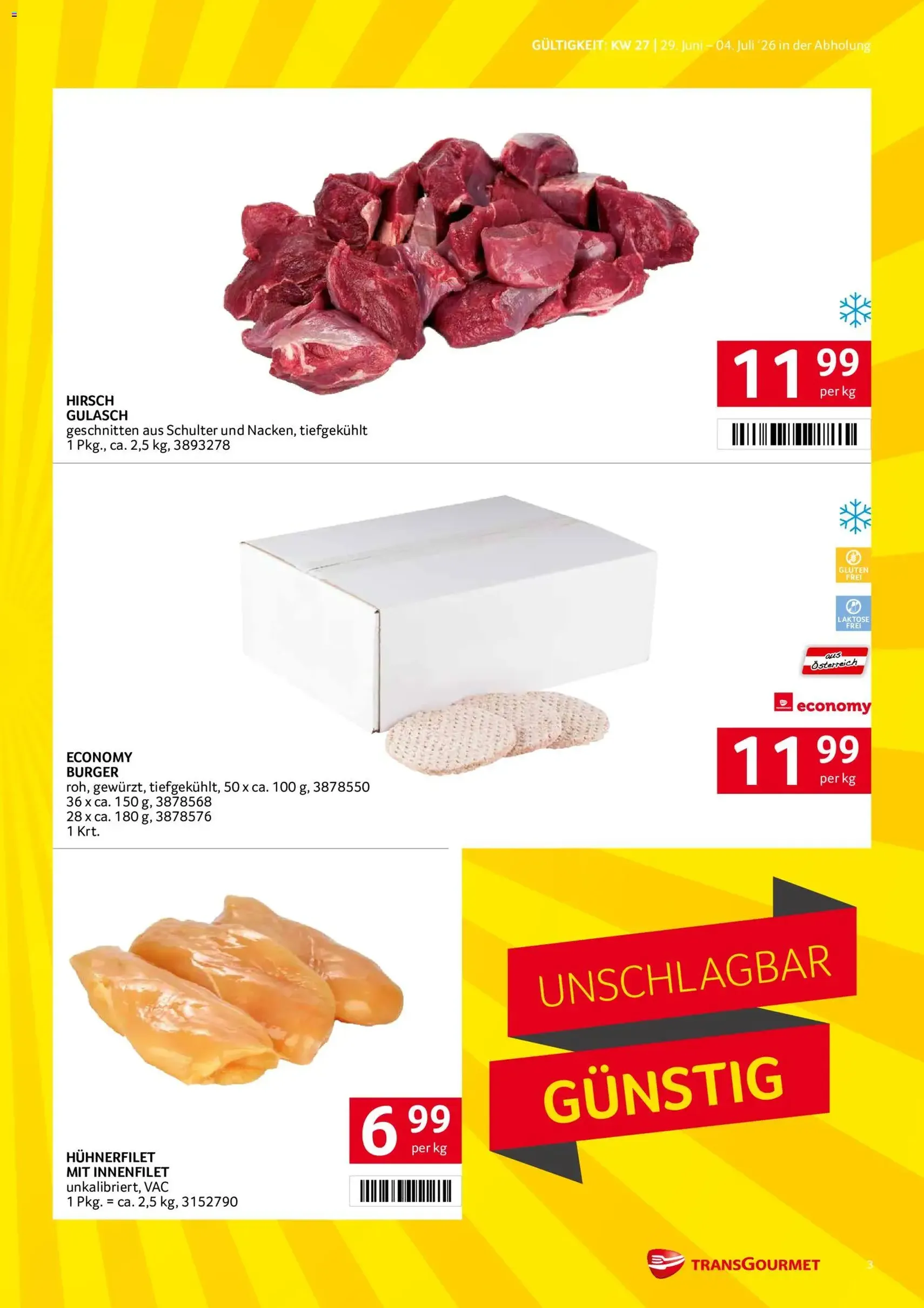 Transgourmet Flugblatt - Gültiger Prospekt ab 29.06.2026, Seite 3 von insgesamt 28