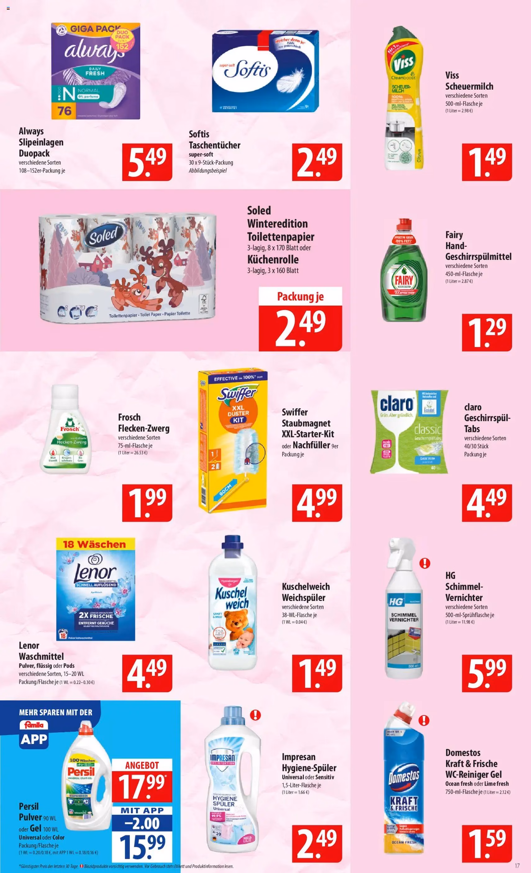 Famila Prospekt - Gültiger Prospekt ab 03.11.2025, Seite 17 von insgesamt 24 Famila Prospekt - Gültiger Prospekt ab 03.11.2025, Seite 17 von insgesamt 24