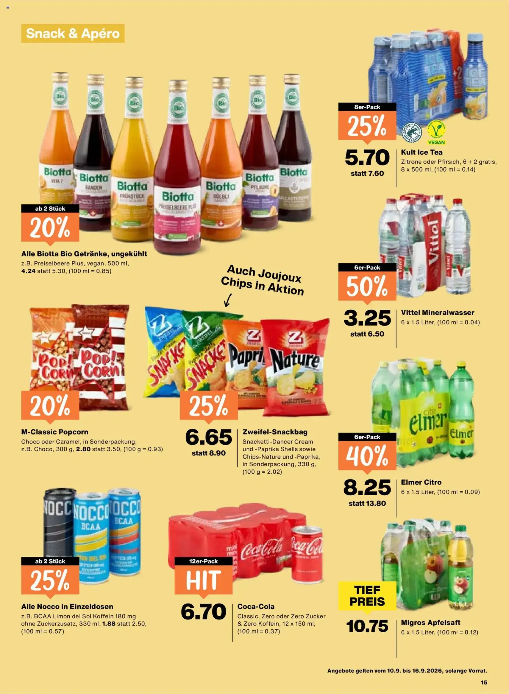 Migros aktionen - Gültiger Prospekt ab 10.09.2026, Seite 15 von insgesamt 24