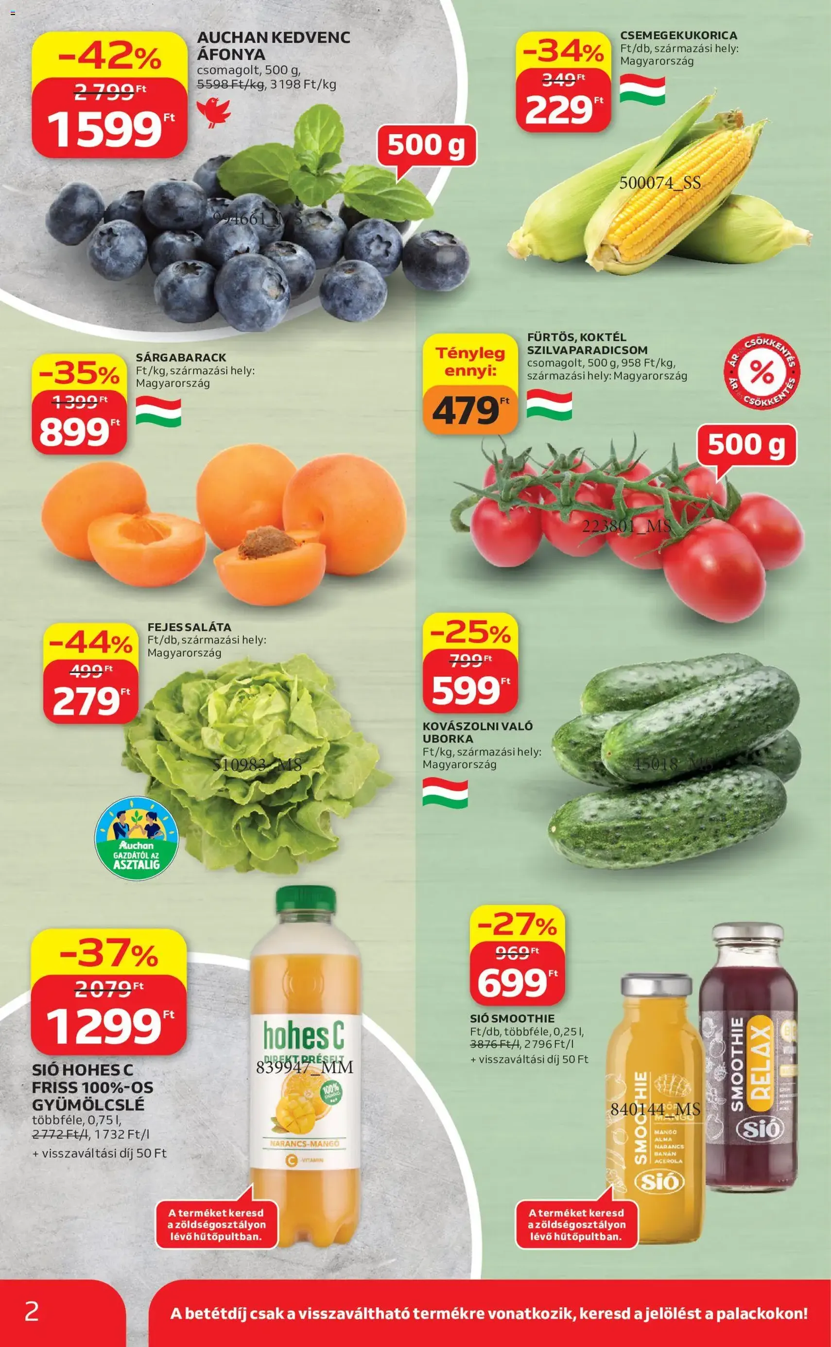 Auchan akciós újság - 2026.07.09. érvényes szórólap 2 oldal 50 oldalból