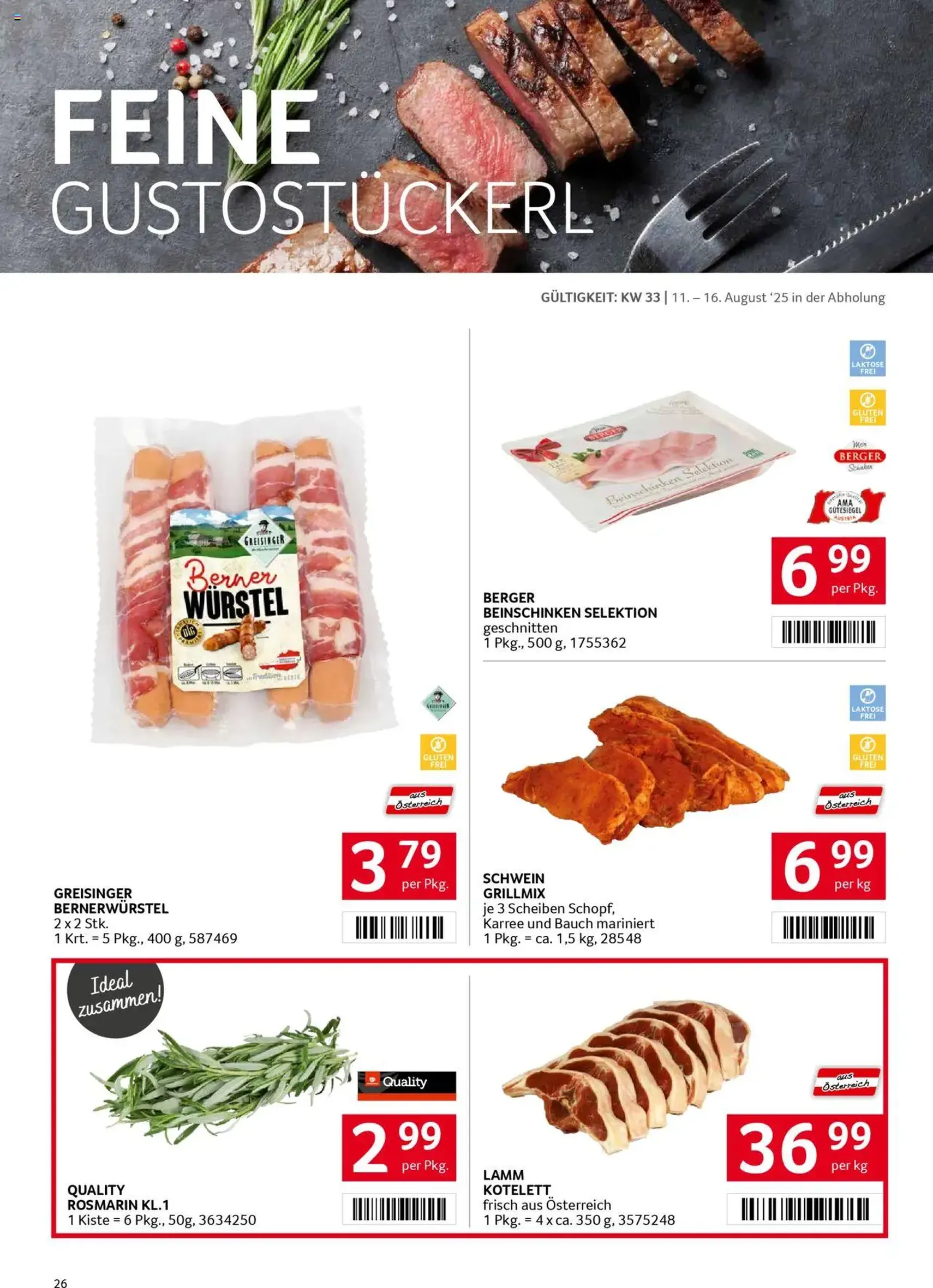 Transgourmet Flugblatt - Gültiger Prospekt ab 10.08.2025, Seite 26 von insgesamt 32 Transgourmet Flugblatt - Gültiger Prospekt ab 10.08.2025, Seite 26 von insgesamt 32