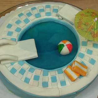 Recipe preview Easy and tasty Pool party cake recipe