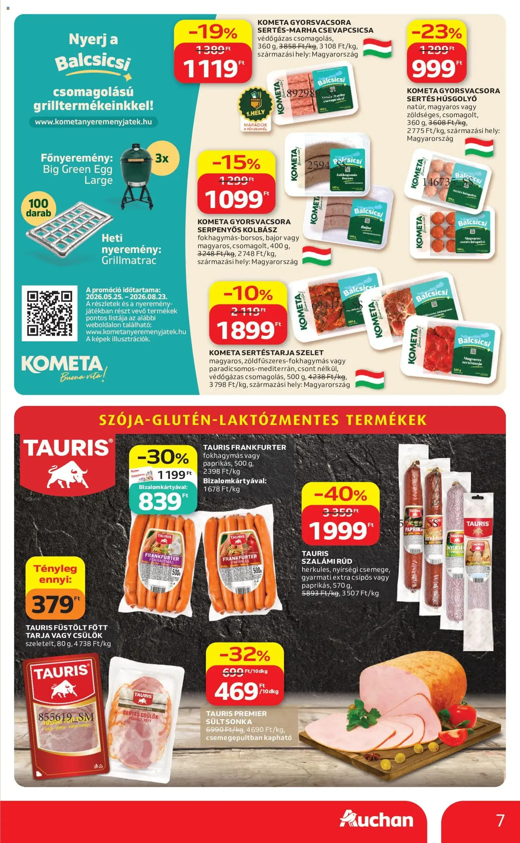 Auchan akciós újság - 2026.07.16. érvényes szórólap 7 oldal 56 oldalból