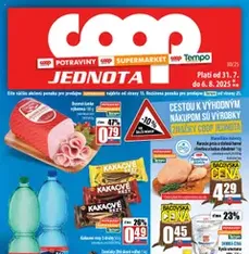 COOP Jednota leták - náhľad letáku platný od 31.07.2025