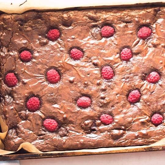 Anteprima ricetta Fazolové brownies s malinami
