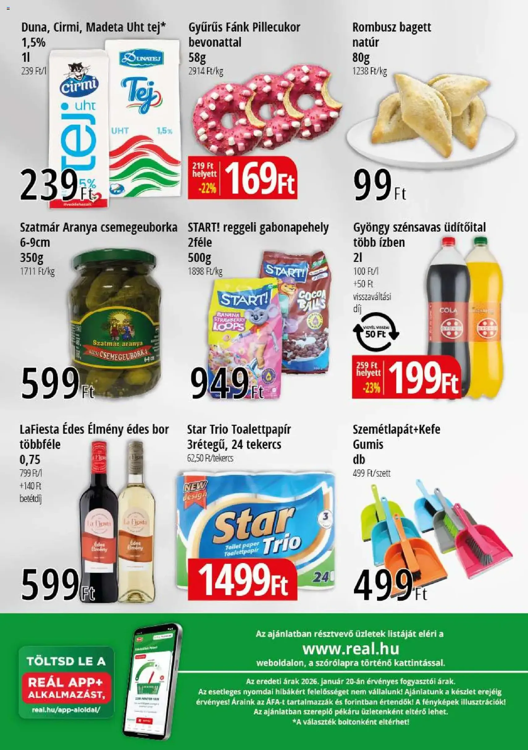 Reál Bevásárló hétvége - Kisalföld - 2026.01.29. érvényes szórólap 2 oldal 2 oldalból