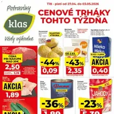 Klas leták - náhľad letáku platný od 27.04.2026
