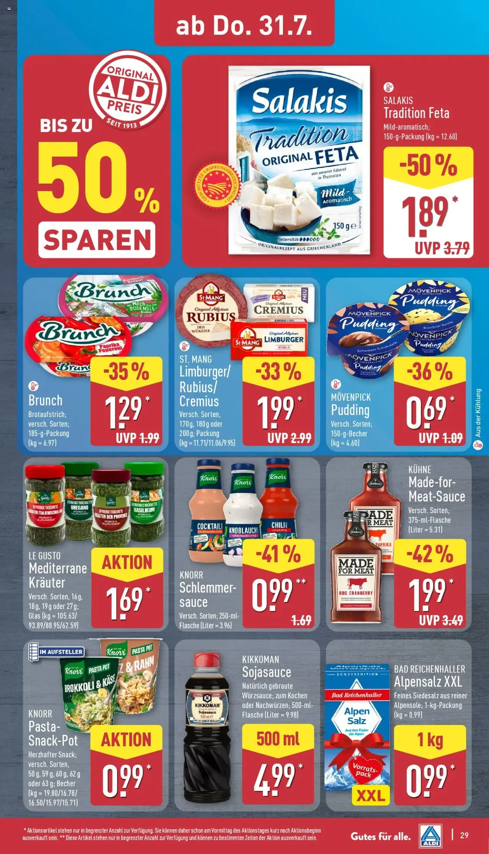 Aldi Prospekt - Gültiger Prospekt ab 28.07.2025, Seite 29 von insgesamt 43 Aldi Prospekt - Gültiger Prospekt ab 28.07.2025, Seite 29 von insgesamt 43