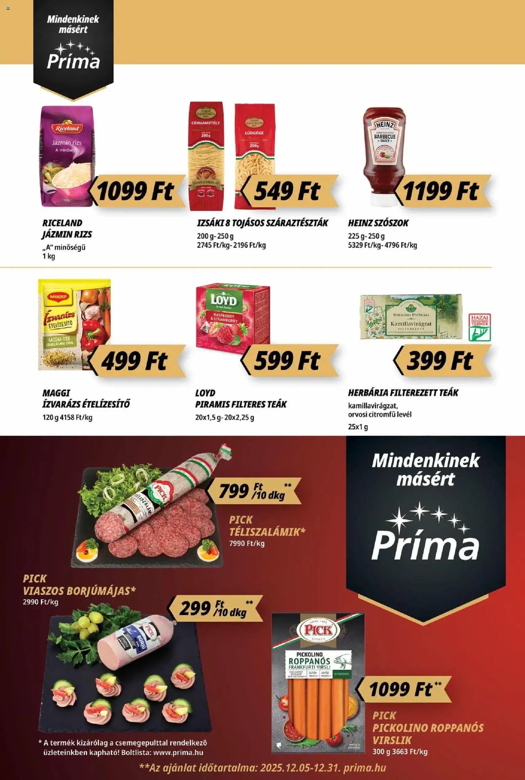 CBA Príma Akciós újság - 2025.12.11. érvényes szórólap 6 oldal 16 oldalból