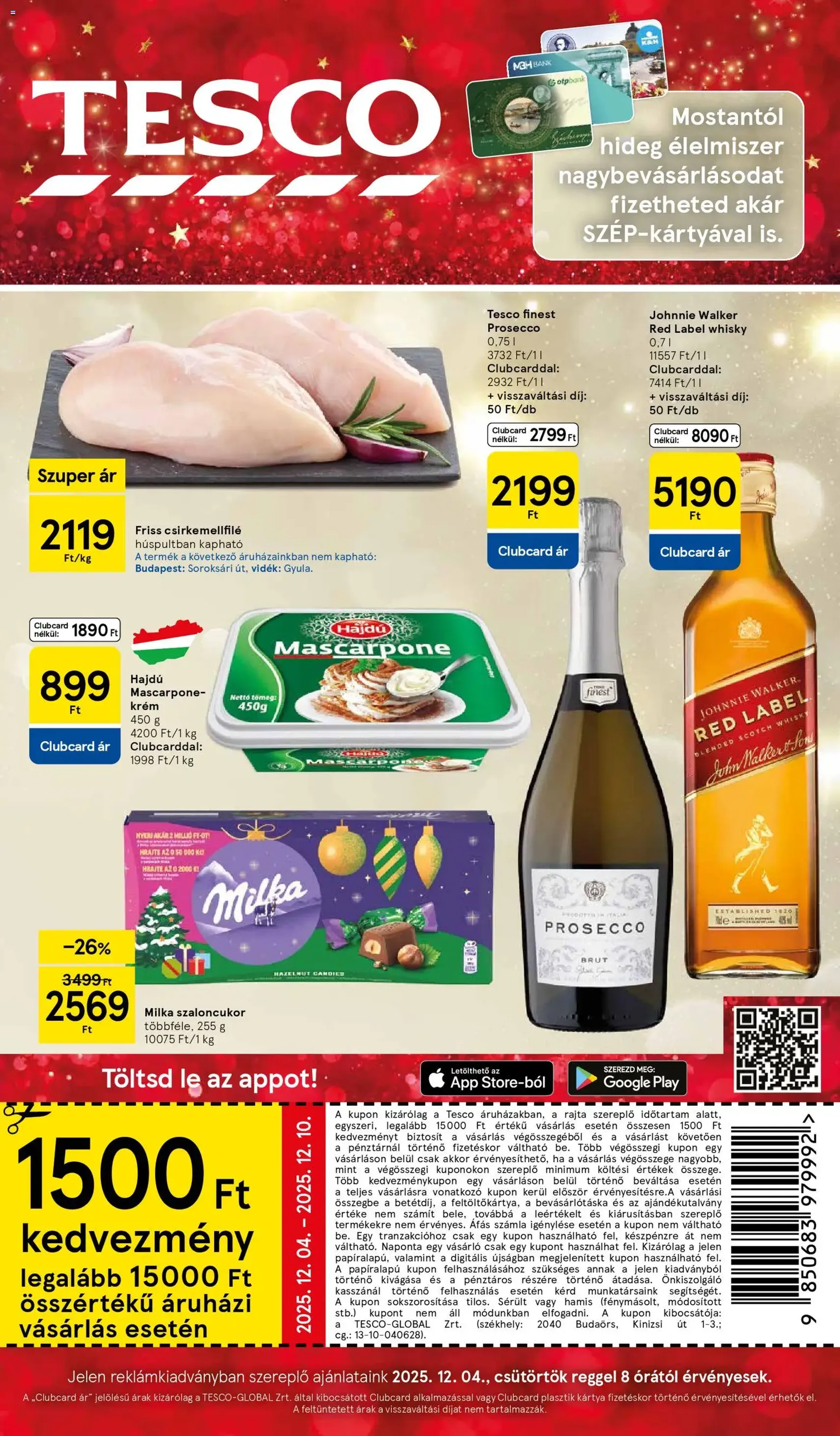Tesco Hipermarket - Akciós újság - 2025.12.04. érvényes szórólap 1 oldal 44 oldalból