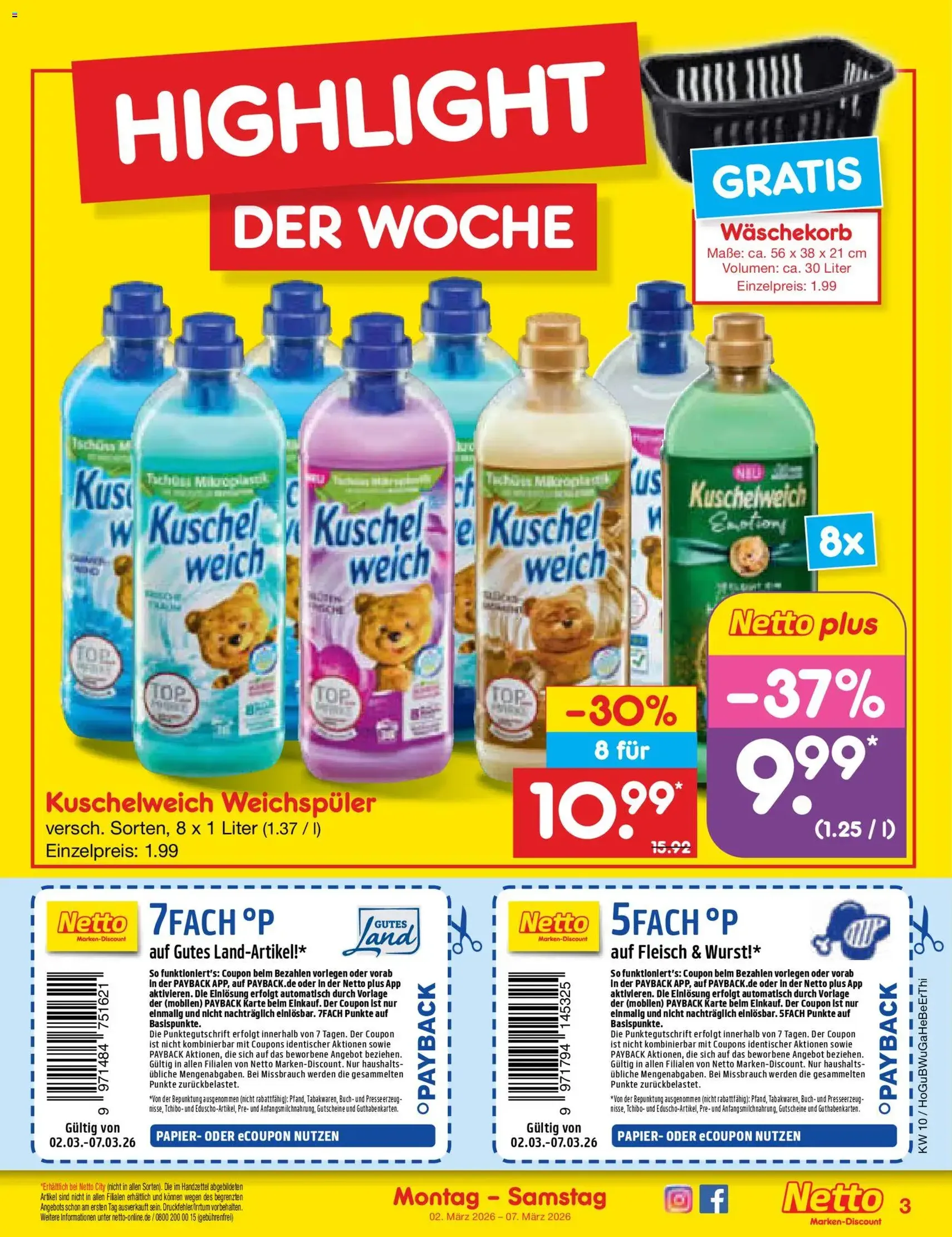 Netto Marken-Discount Prospekt - Gültiger Prospekt ab 02.03.2026, Seite 3 von insgesamt 60