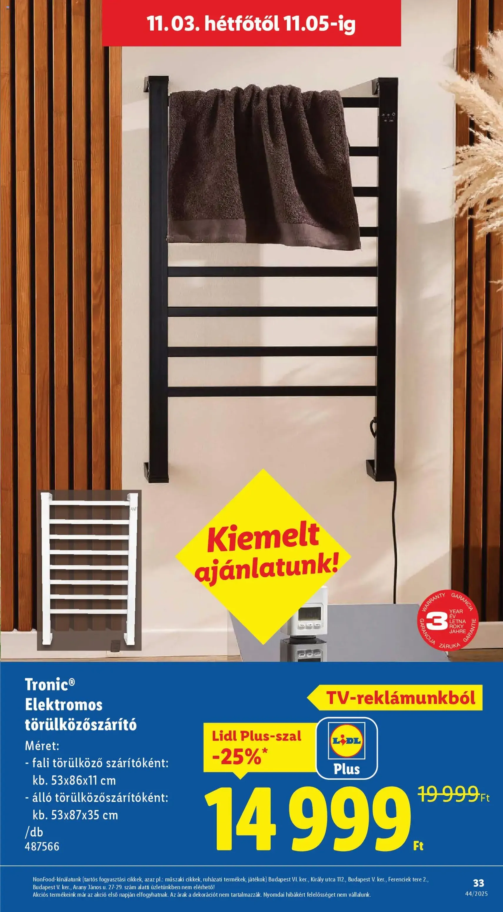 Lidl Akciós újság - 2025.10.30. érvényes szórólap 33 oldal 66 oldalból Lidl Akciós újság - 2025.10.30. érvényes szórólap 33 oldal 66 oldalból