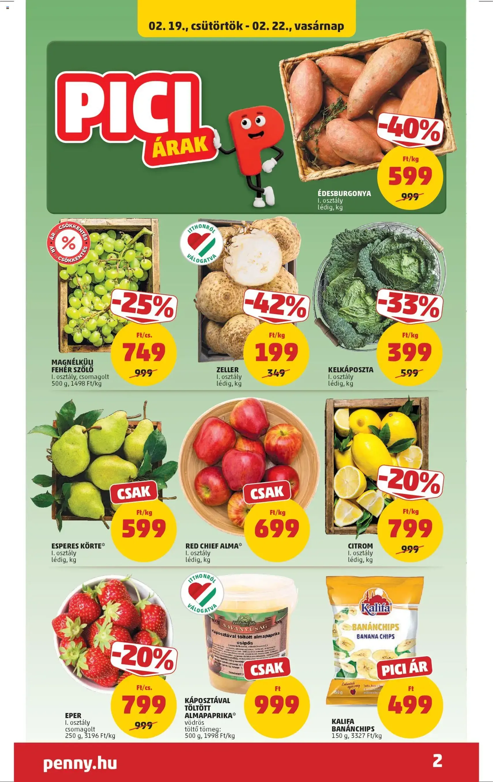 PENNY Akciós újság - 2026.02.19. érvényes szórólap 2 oldal 38 oldalból