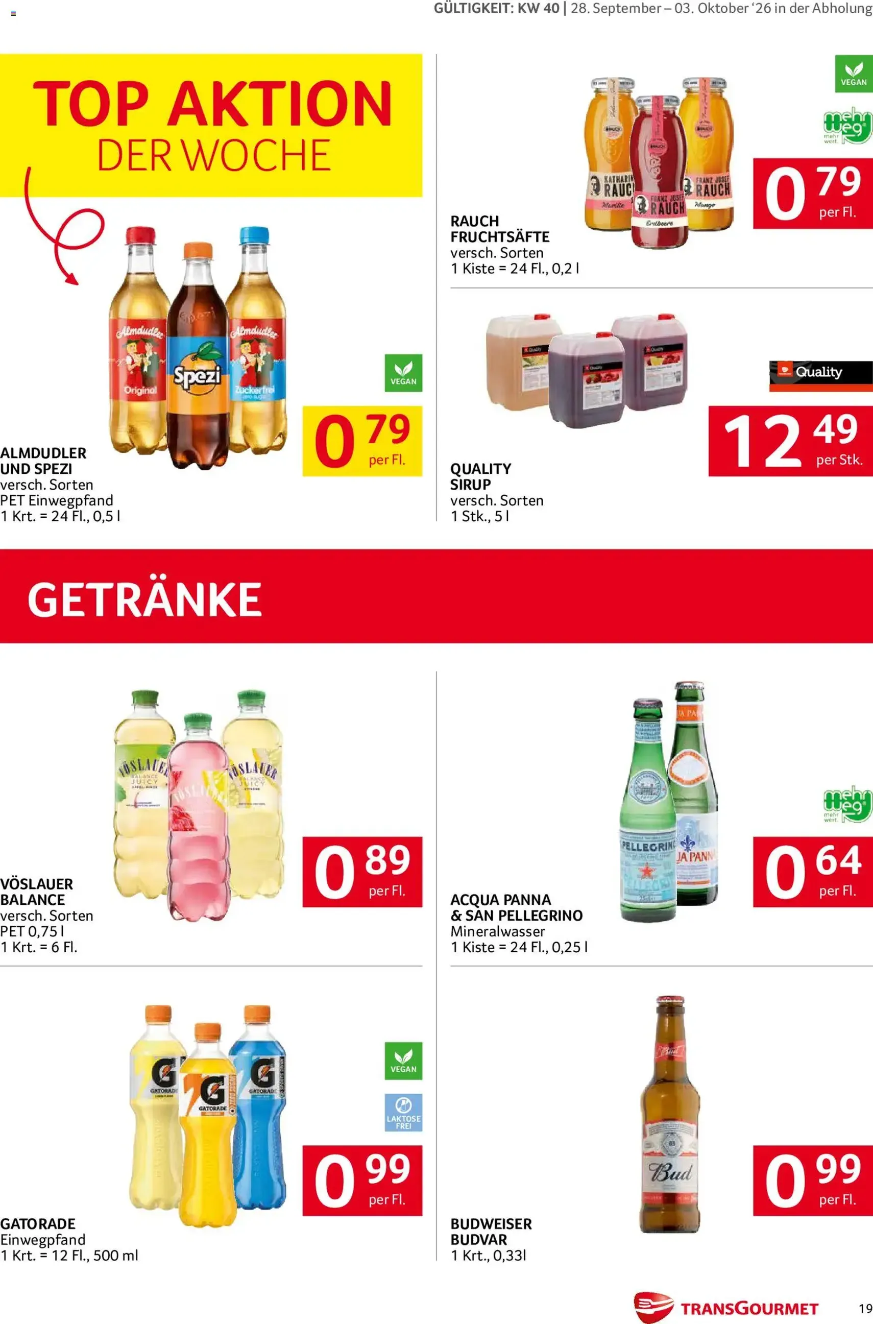 Transgourmet Flugblatt - Gültiger Prospekt ab 28.09.2026, Seite 19 von insgesamt 28