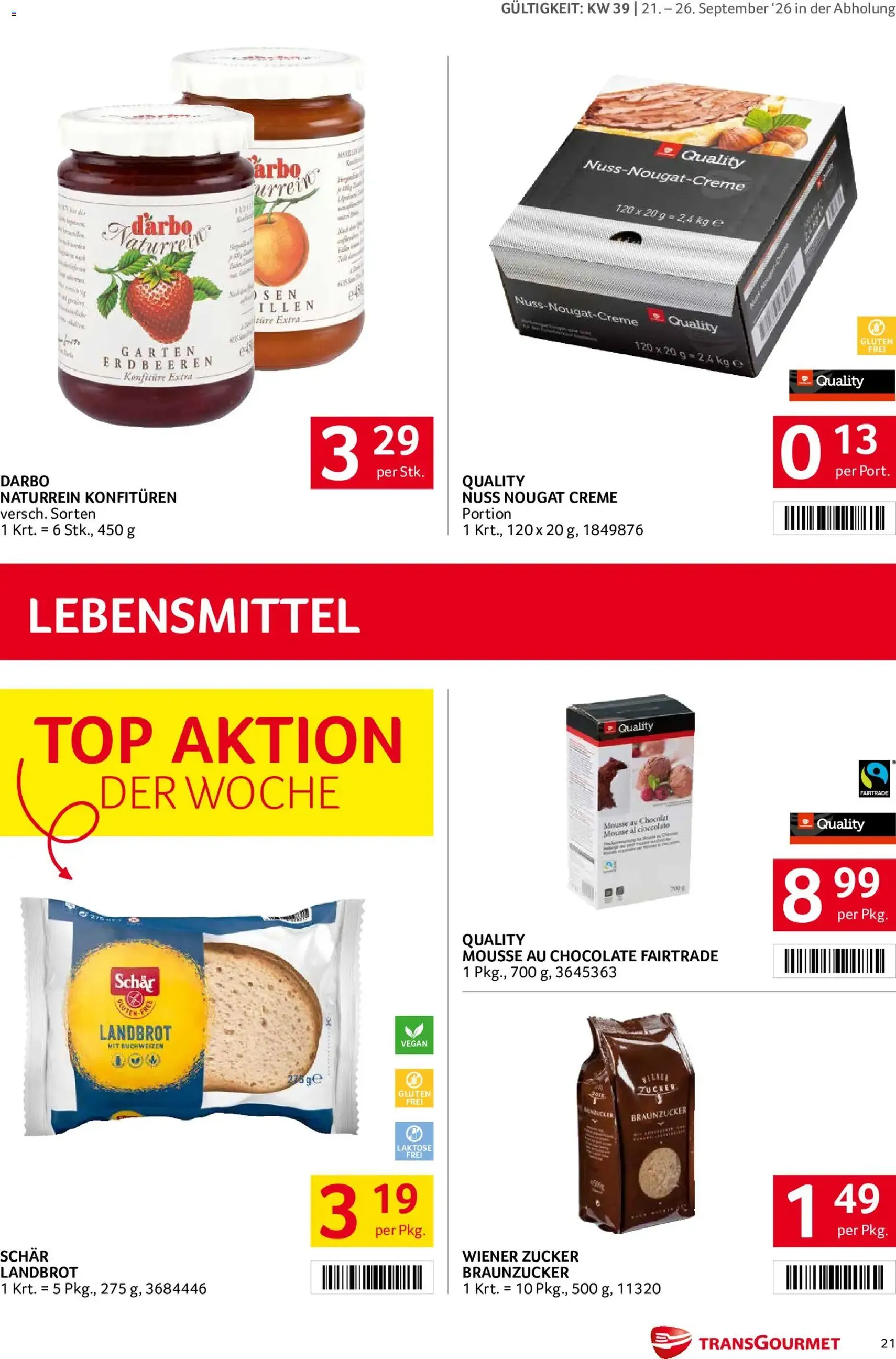 Transgourmet Flugblatt - Gültiger Prospekt ab 20.09.2026, Seite 19 von insgesamt 38
