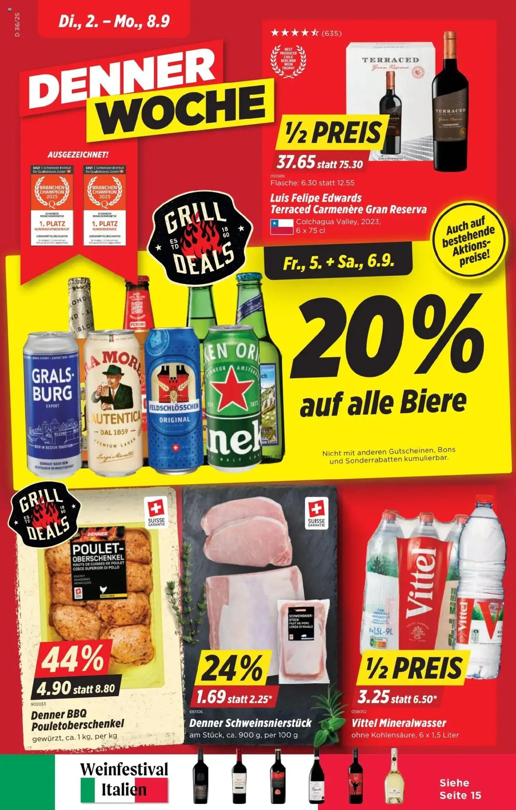 Denner Aktionen - Gültiger Prospekt ab 02.09.2025, Seite 1 von insgesamt 24 Denner Aktionen - Gültiger Prospekt ab 02.09.2025, Seite 1 von insgesamt 24
