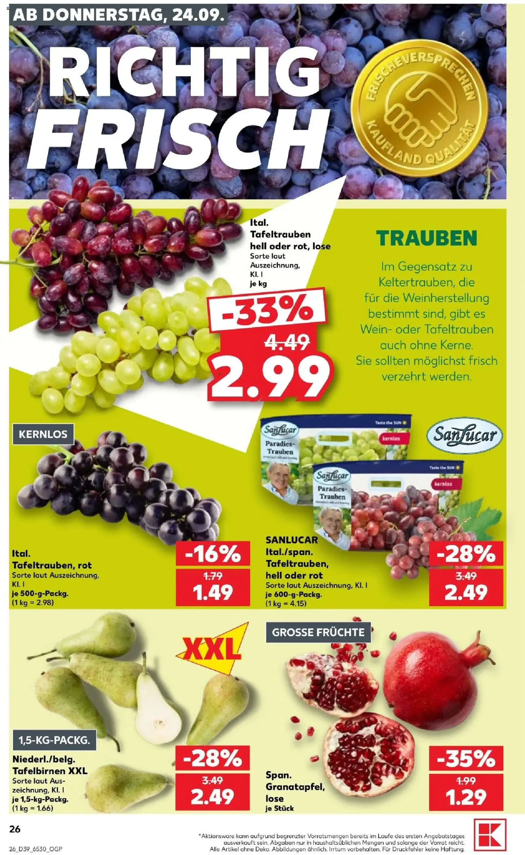 Kaufland Prospekt - Gültiger Prospekt ab 24.09.2026, Seite 26 von insgesamt 72