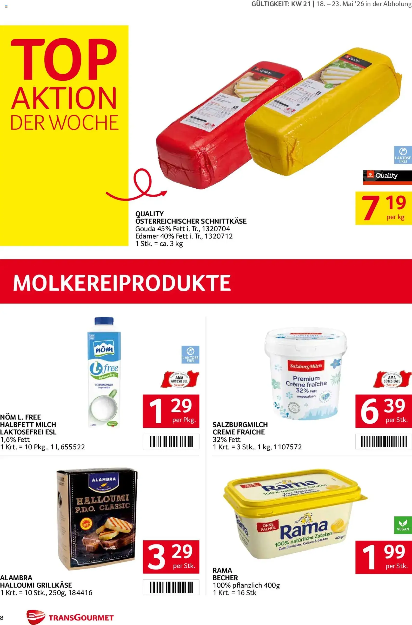 Transgourmet Flugblatt - Gültiger Prospekt ab 18.05.2026, Seite 8 von insgesamt 32