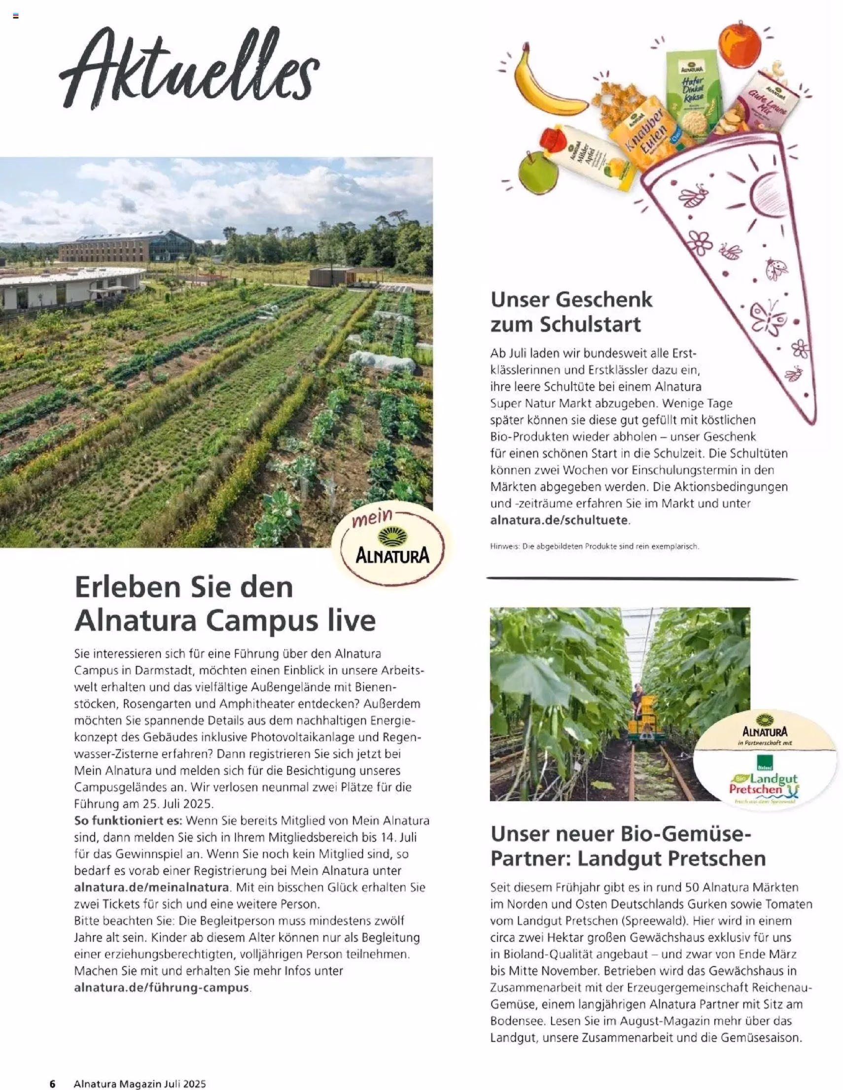 Alnatura Prospekt - Gültiger Prospekt ab 01.07.2025, Seite 6 von insgesamt 60