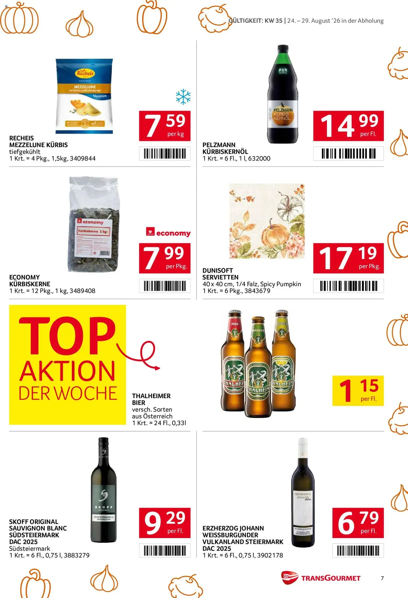 Transgourmet Flugblatt - Gültiger Prospekt ab 24.08.2026, Seite 7 von insgesamt 28