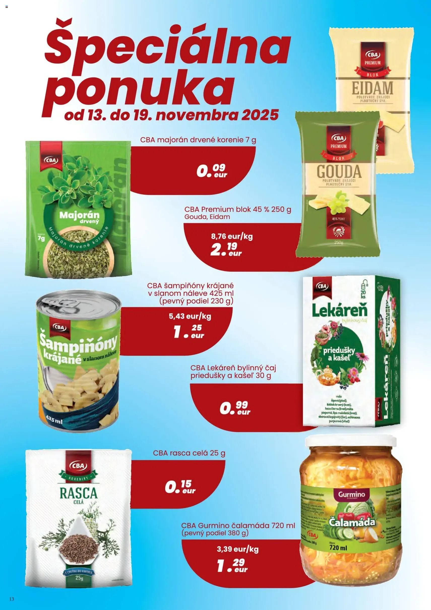 CBA Komfos Leták - platný leták od 06.11.2025 strana 13 z 24