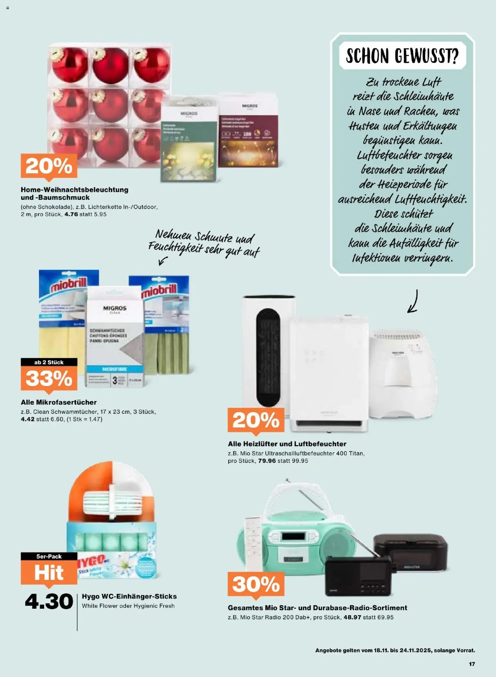 Migros Aktionen - Gültiger Prospekt ab 18.11.2025, Seite 17 von insgesamt 20