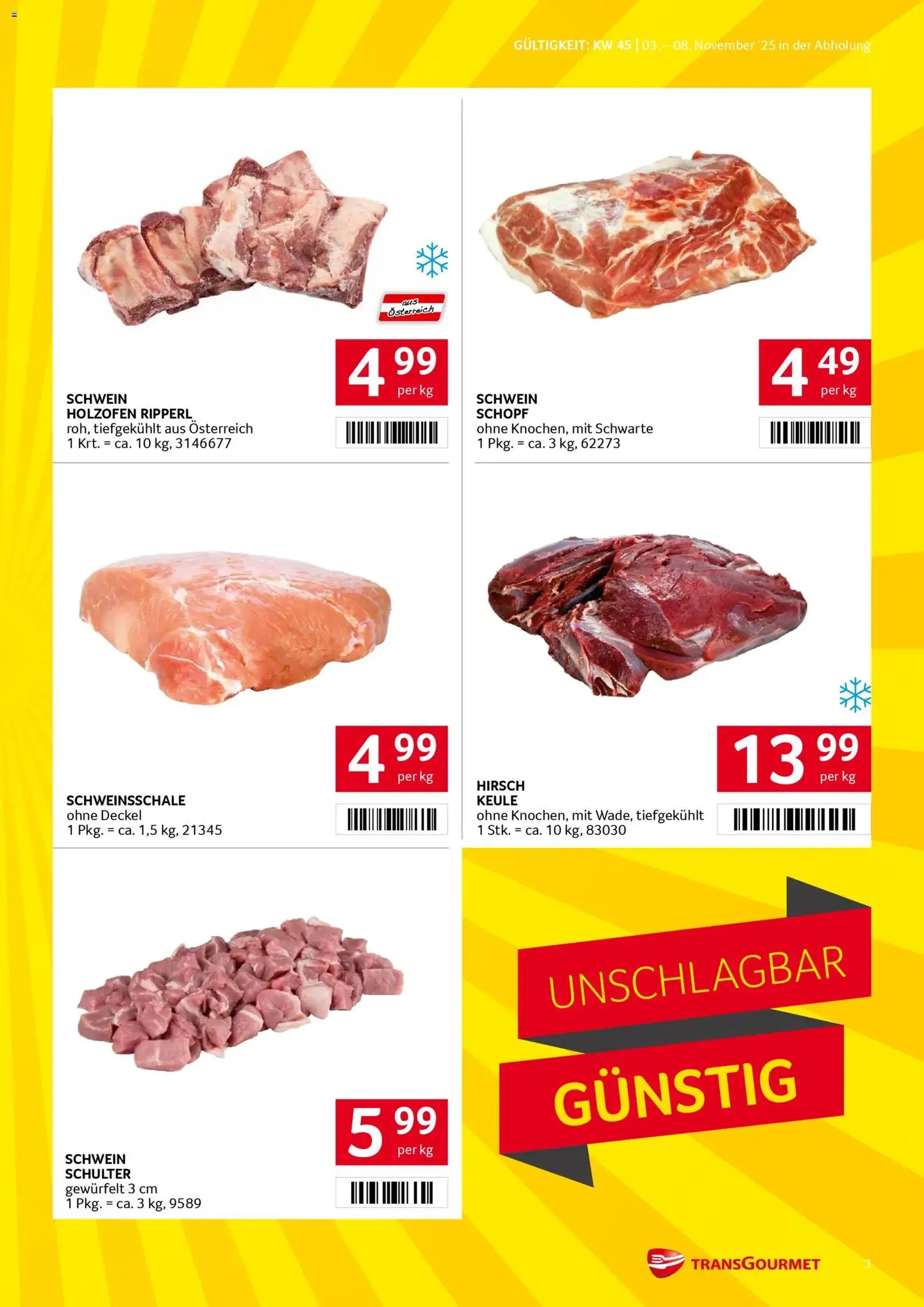 Transgourmet Flugblatt - Gültiger Prospekt ab 03.11.2025, Seite 3 von insgesamt 36