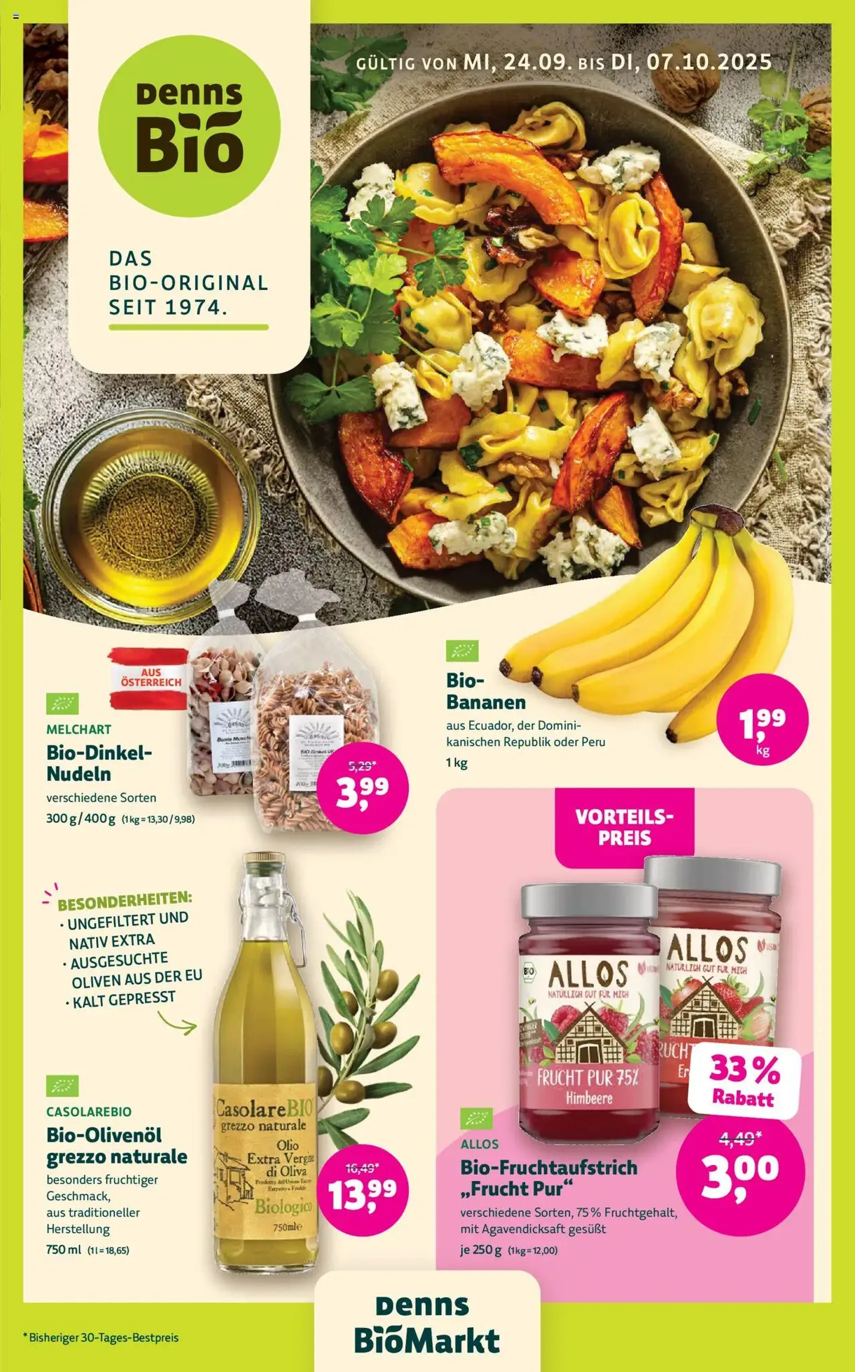 Denns BioMarkt Angebote - Gültiger Prospekt ab 24.09.2025, Seite 1 von insgesamt 12