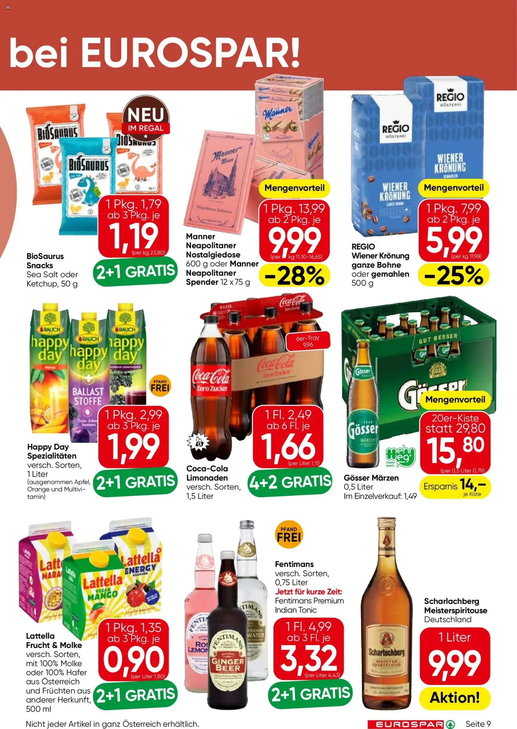 Eurospar Flugblatt - Gültiger Prospekt ab 08.10.2026, Seite 9 von insgesamt 16